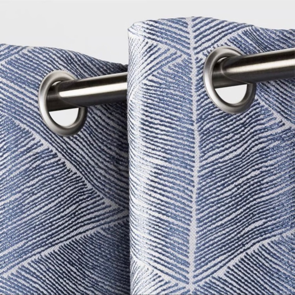 Project 62 Blackout Curtain- Blue Modern Stroke